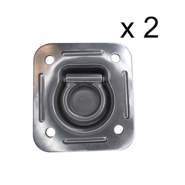 Tie 4 Safe Zinc Plated Recessed Floor Ring, WLL- 1,666 lbs., PK2 RH01-5M-2 - main